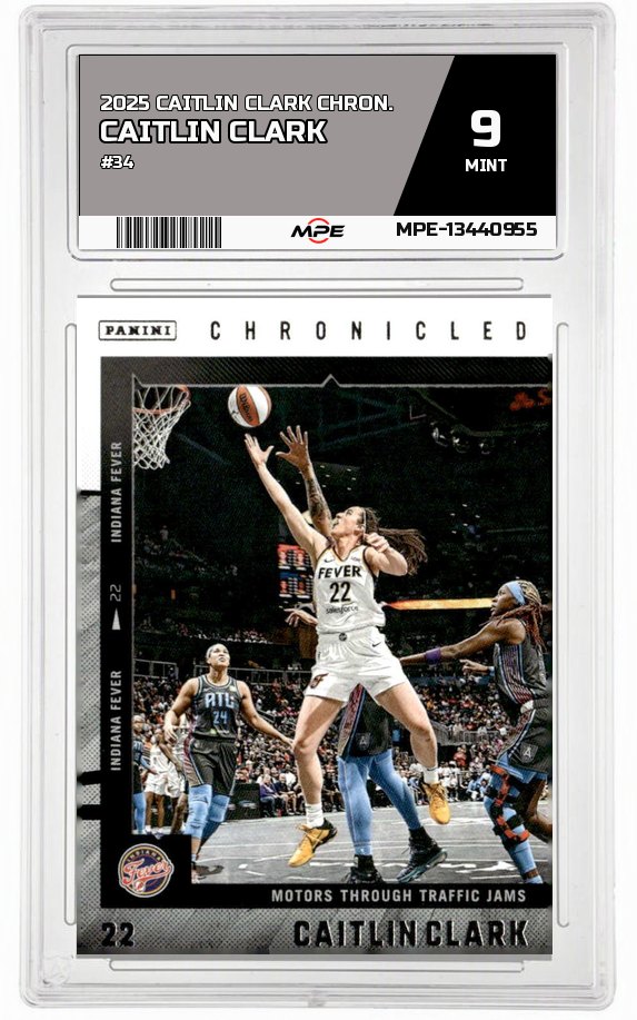 2025 CAITLIN CLARK CHRON. #34 CAITLIN CLARK MPE 9 MINT — graded card auctioned from the MPE vault