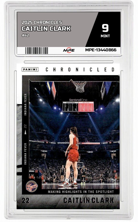 2025 CAITLIN CLARK CHRON. #42 CAITLIN CLARK MPE 9 MINT — graded card auctioned from the MPE vault