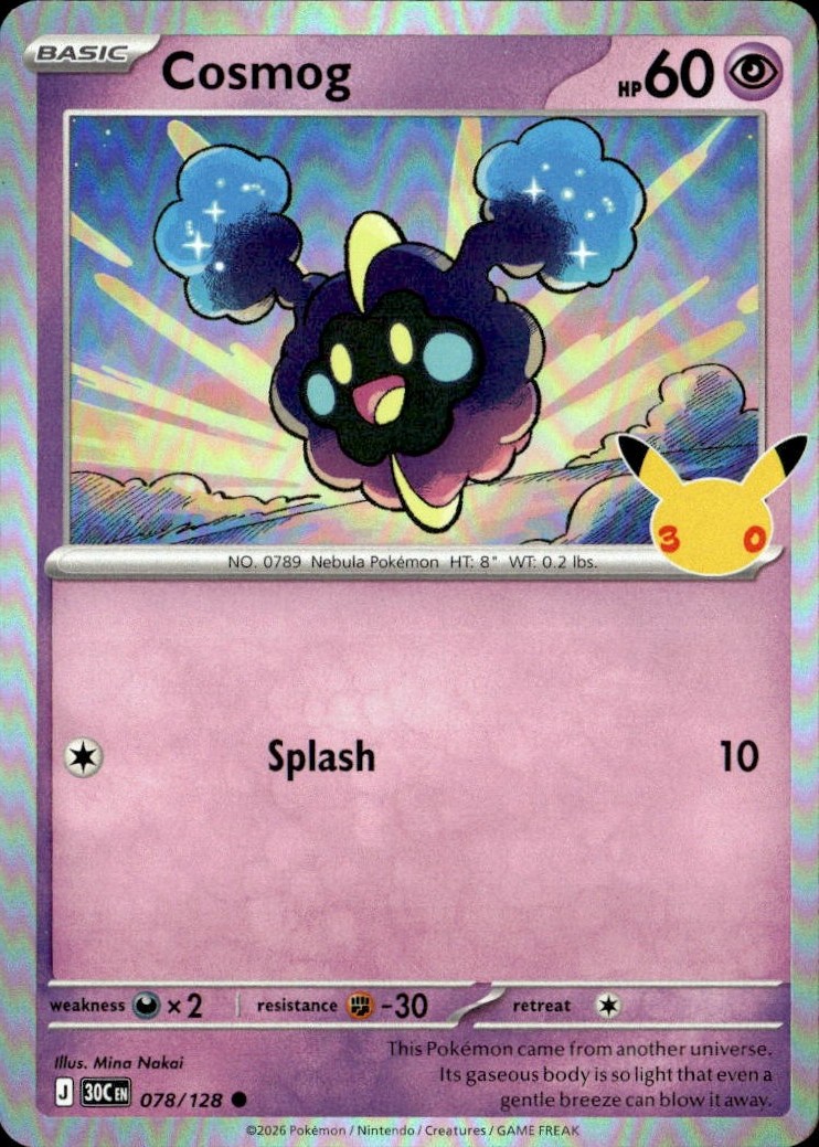 2026 Pokemon 30C En Cosmog graded slab