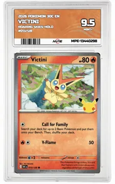 2026 POKEMON 30C EN ROARING SKIES-HOLO #013/128 VICTINI MPE 9.5 MINT+ — graded card up for auction