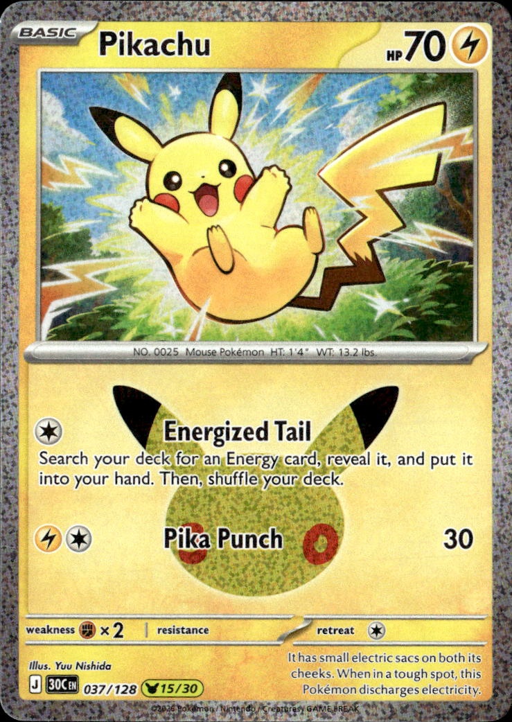 2026 Pokemon 30C En Pikachu graded slab