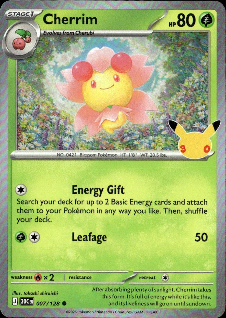 2026 Pokemon 30C En Cherrim graded slab