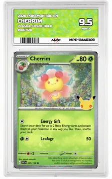 2026 POKEMON 30C EN PLASMA STORM-HOLO #007/128 CHERRIM MPE 9.5 MINT+ — graded card up for auction