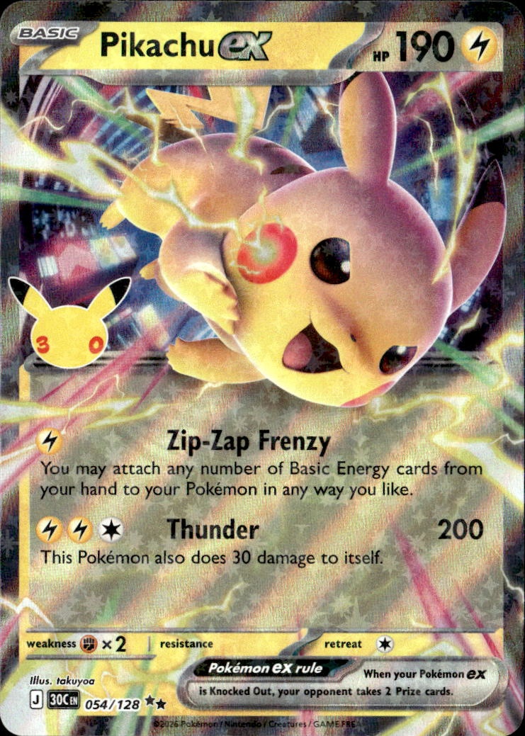 2026 Pokemon 30C En Pikachu Ex graded slab