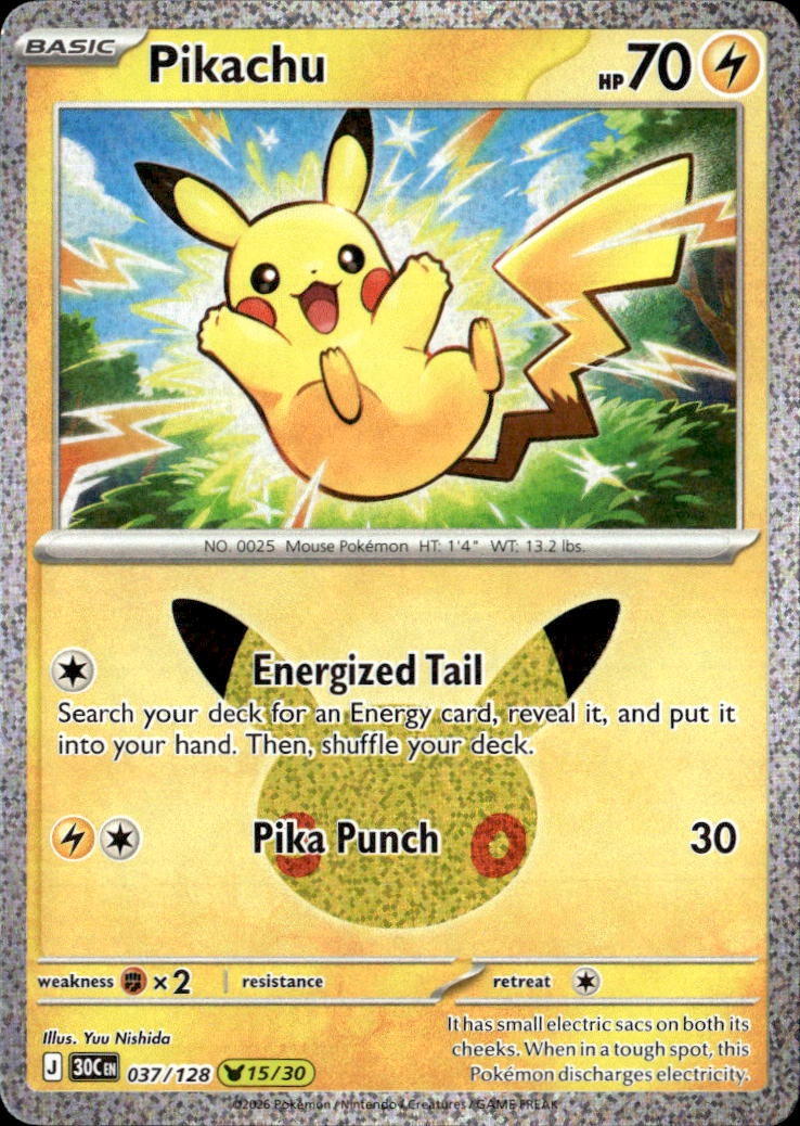 2026 Pokemon 30C En Pikachu graded slab
