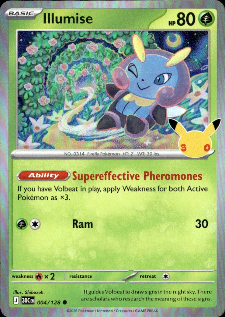 2026 Pokemon 30C En Illumise graded slab
