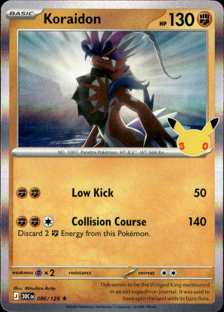 2026 Pokemon 30C En Koraidon graded slab