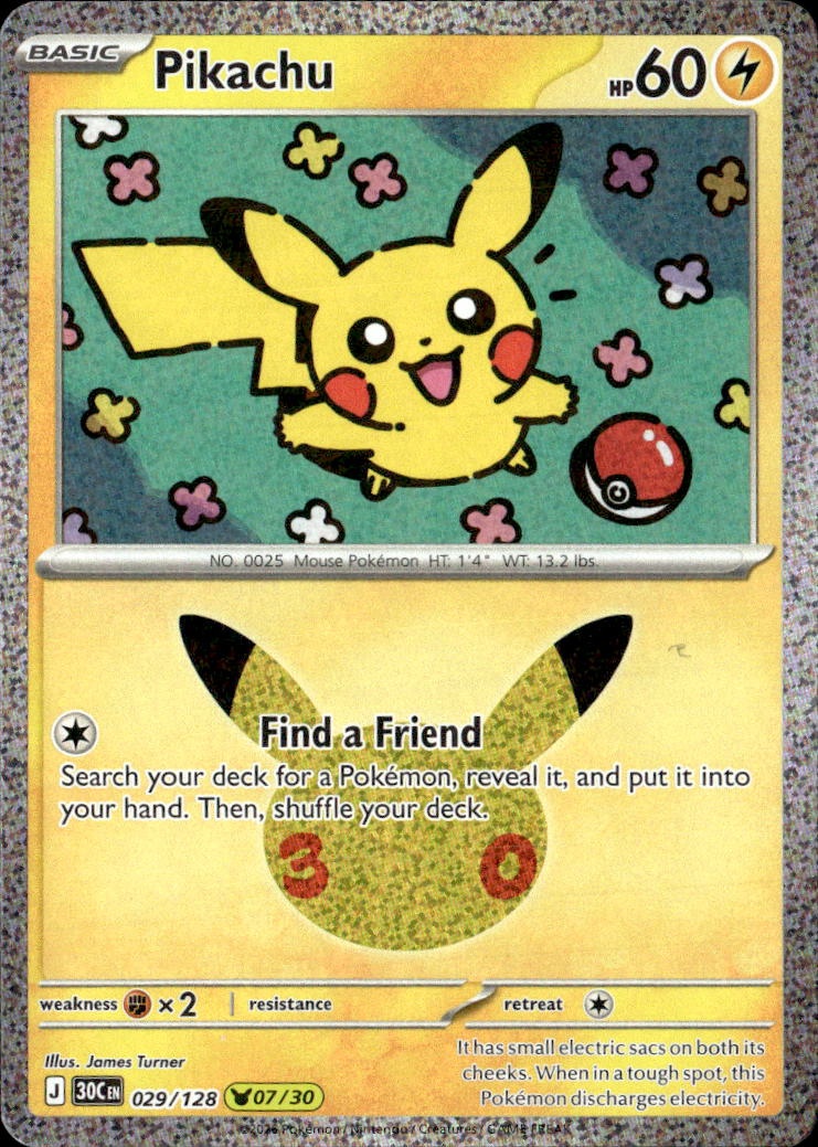2026 Pokemon 30C En Pikachu graded slab