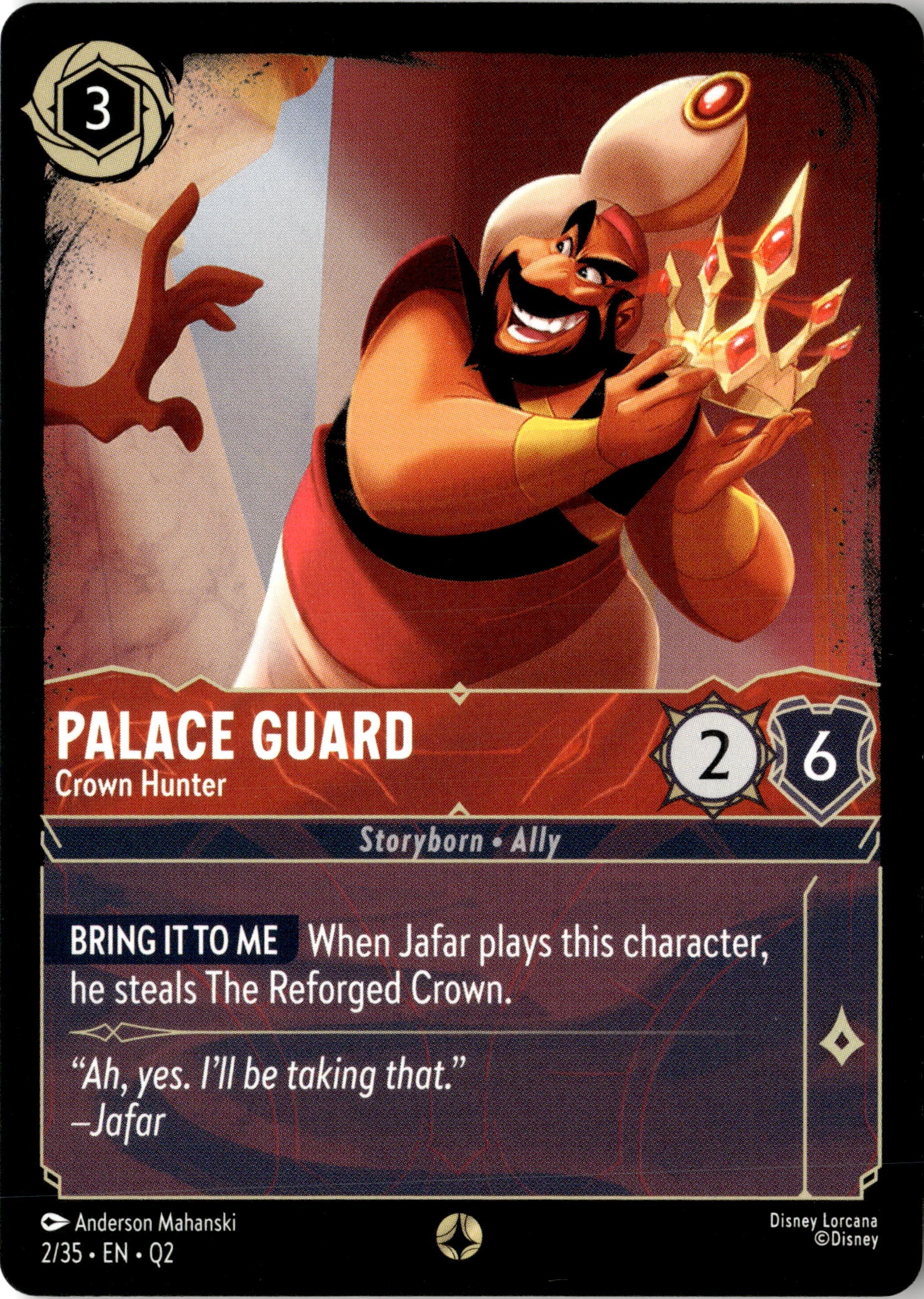 2025 Disney Lorcana En Q2 Palace Guard graded slab