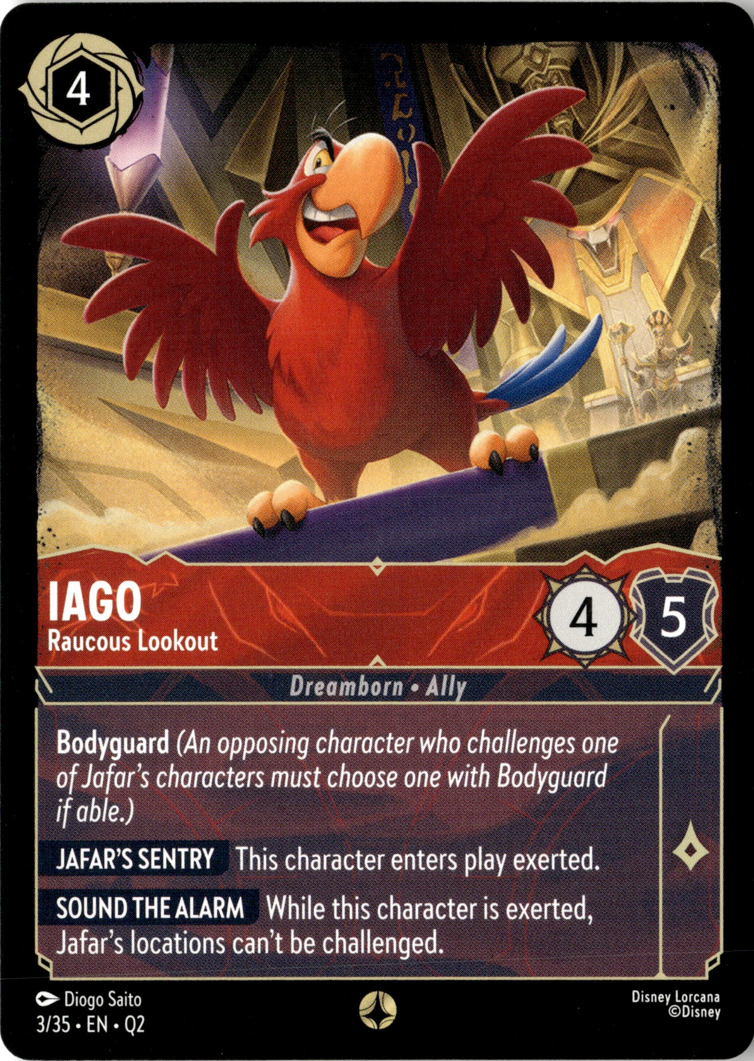 2025 Disney Lorcana En Q2 Iago graded slab