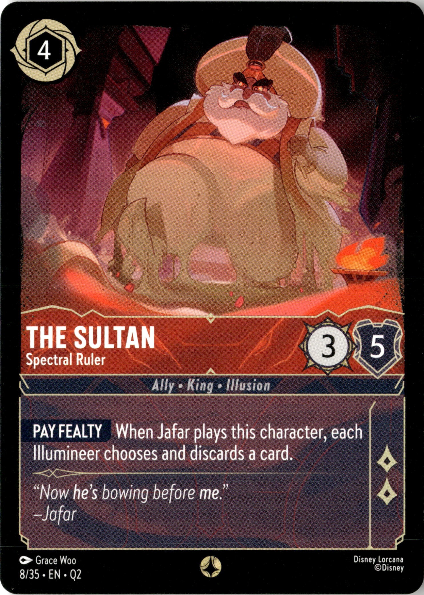 2025 Disney Lorcana En Q2 The Sultan graded slab