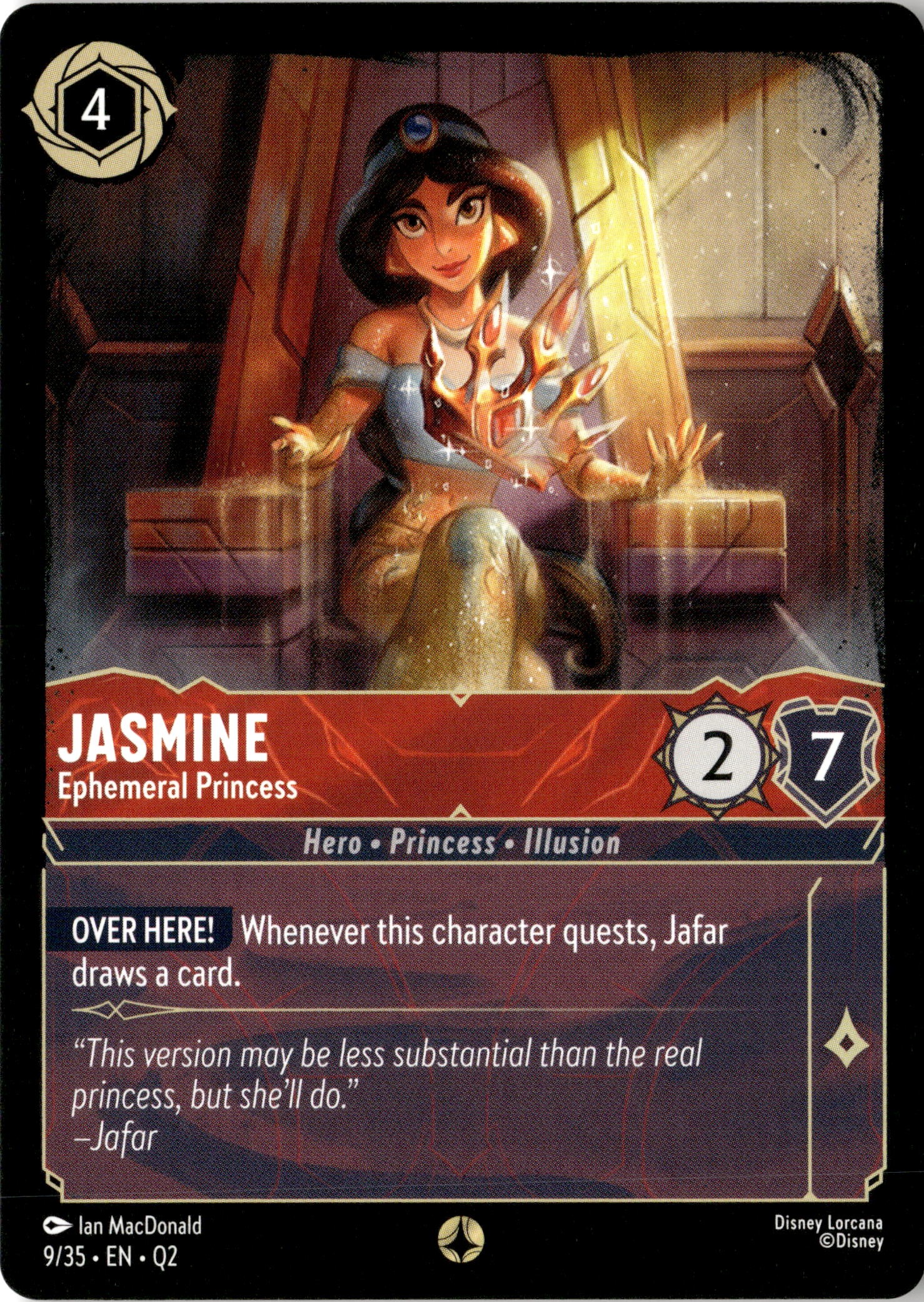 2025 Disney Lorcana En Q2 Jasmine graded slab