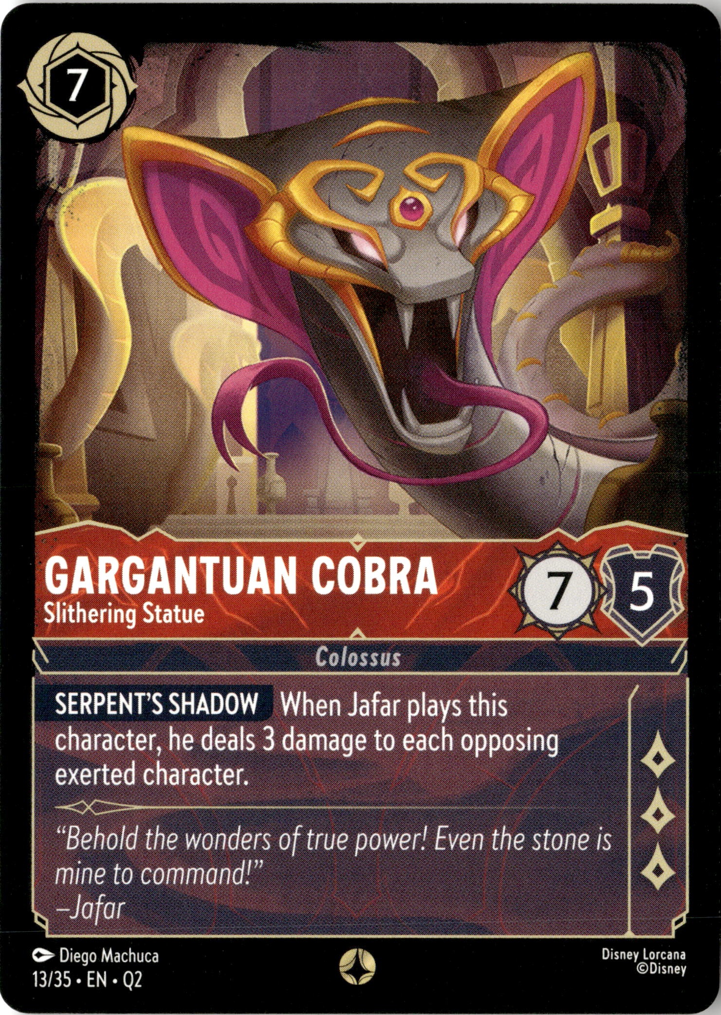 2025 Disney Lorcana En Q2 Gargantuan Cobra graded slab