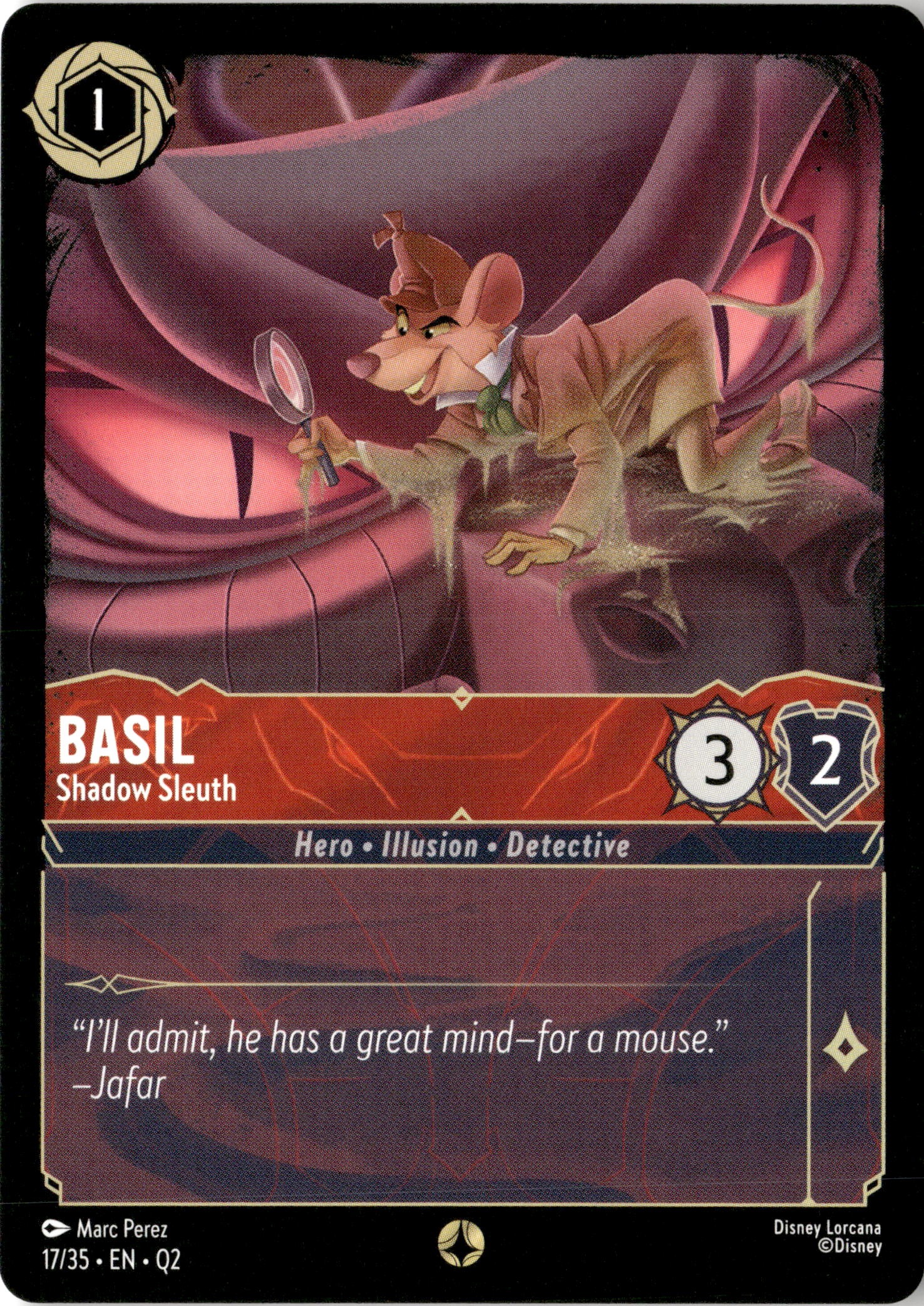 2025 Disney Lorcana En Q2 Basil graded slab
