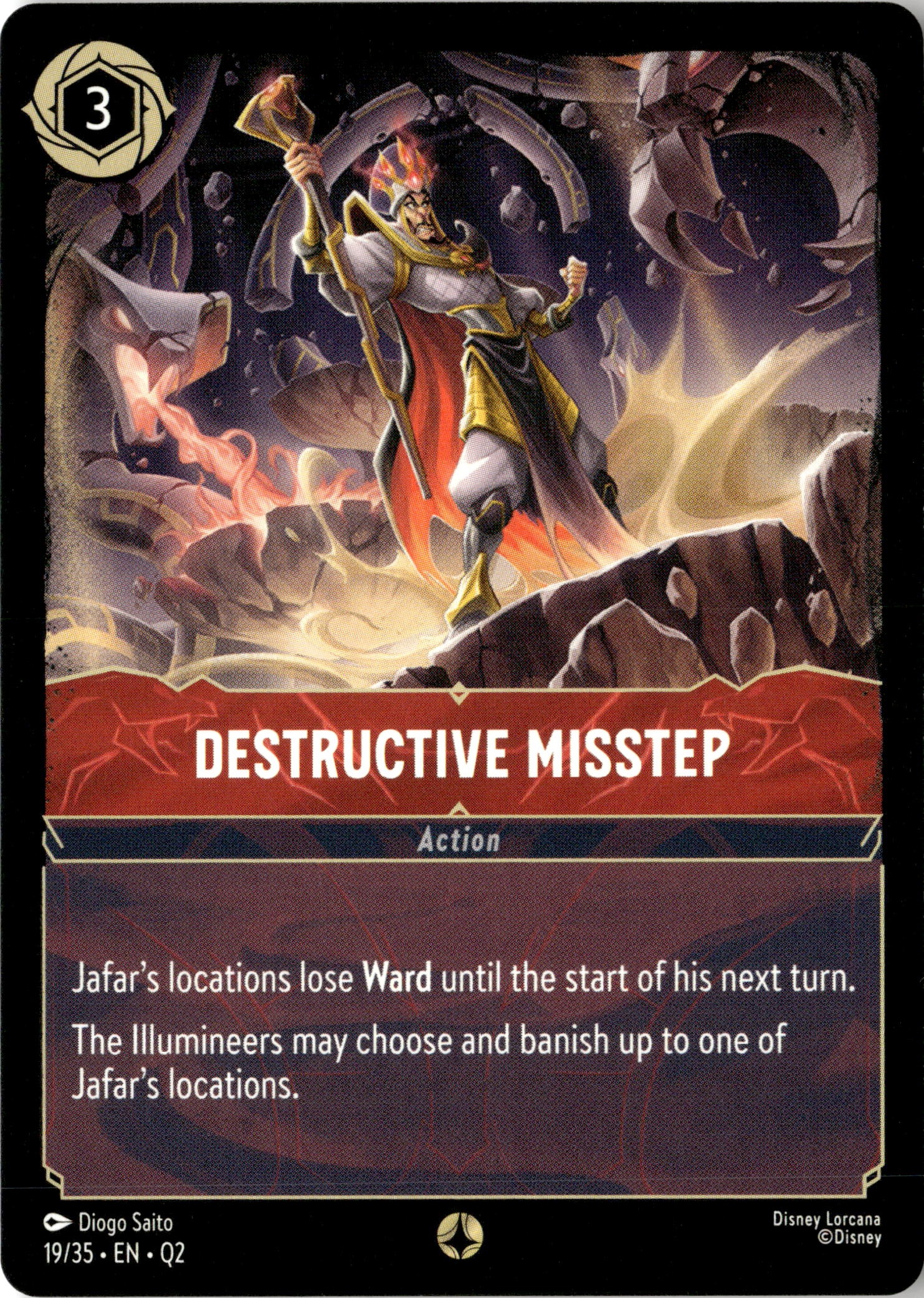 2025 Disney Lorcana En Q2 Destructive Misstep graded slab