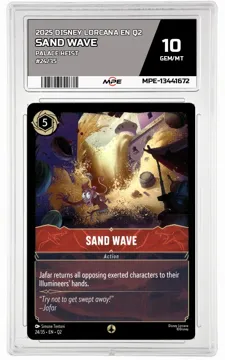 2025 DISNEY LORCANA EN Q2 PALACE HEIST #24/35 SAND WAVE MPE 10 GEM/MT — graded card up for auction