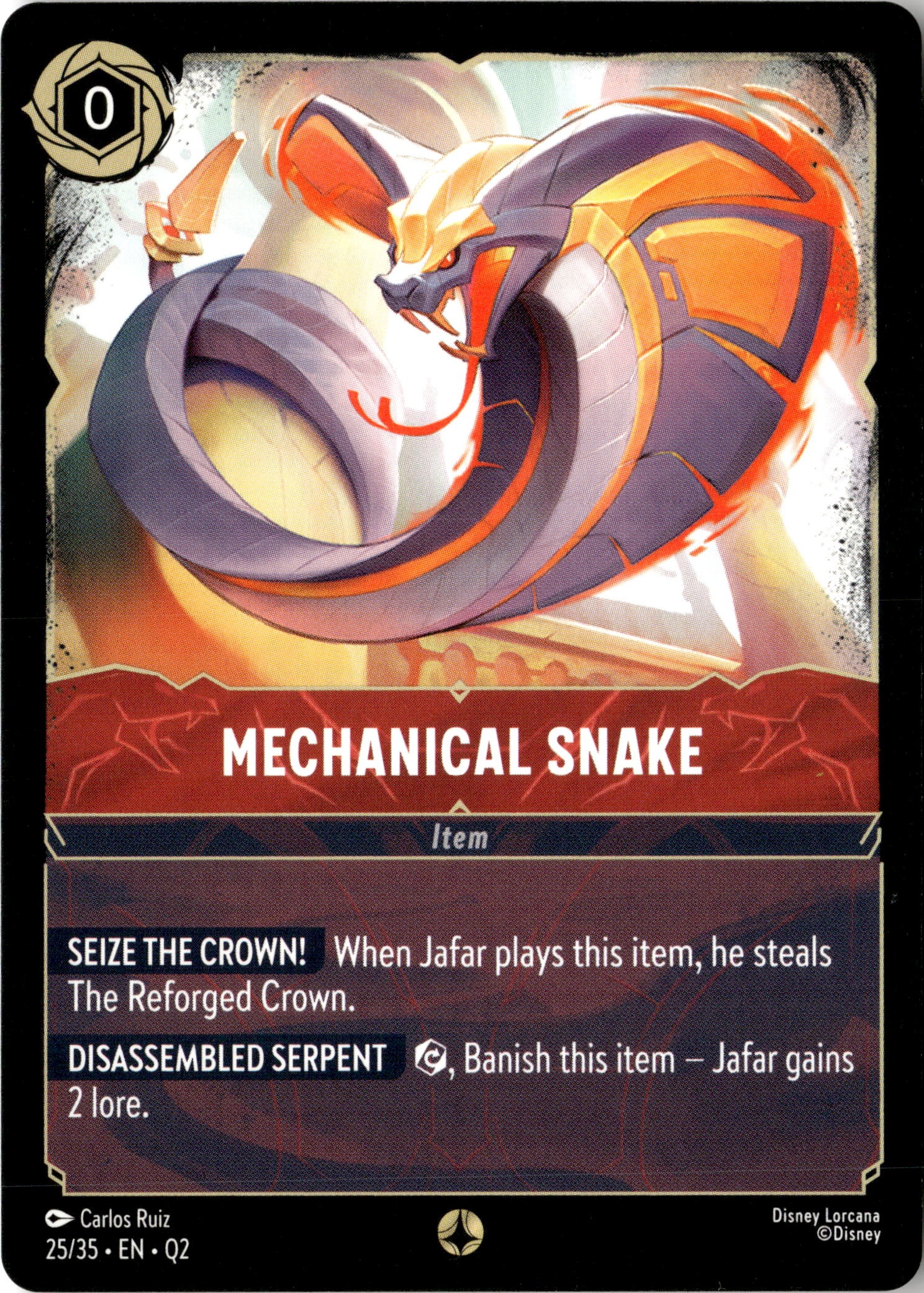 2025 Disney Lorcana En Q2 Mechanical Snake graded slab