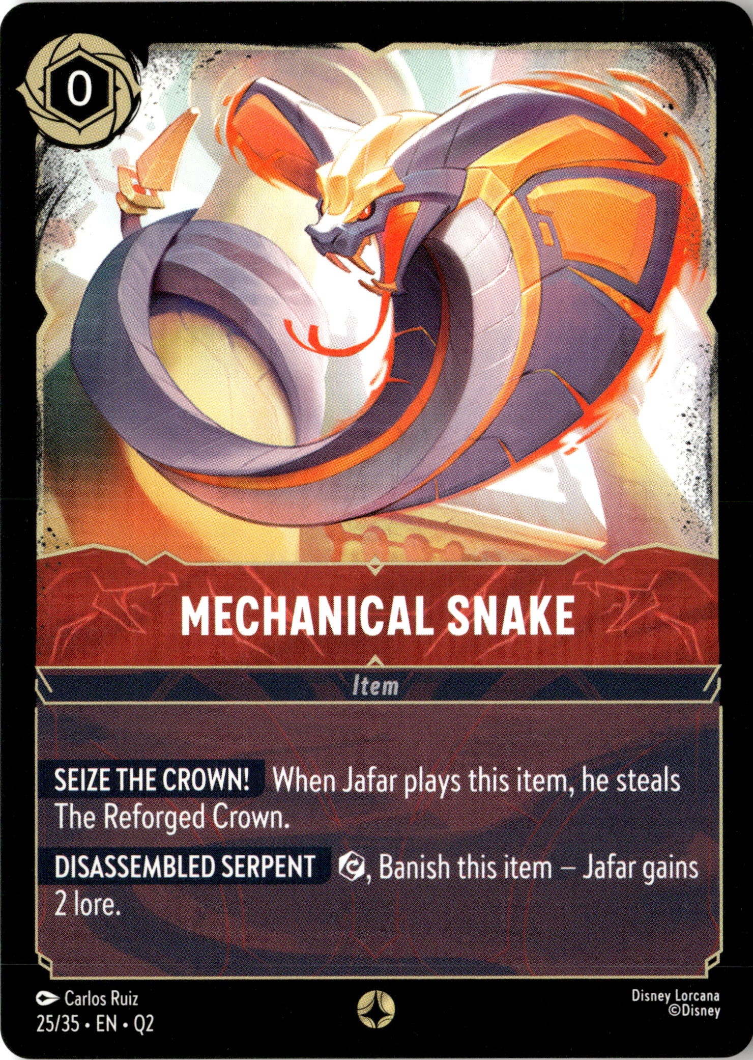 2025 Disney Lorcana En Q2 Mechanical Snake graded slab