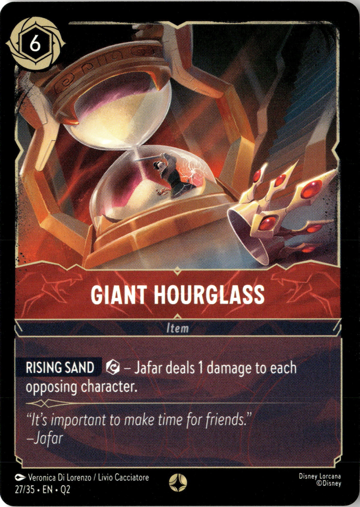 2025 Disney Lorcana En Q2 Giant Hourglass graded slab