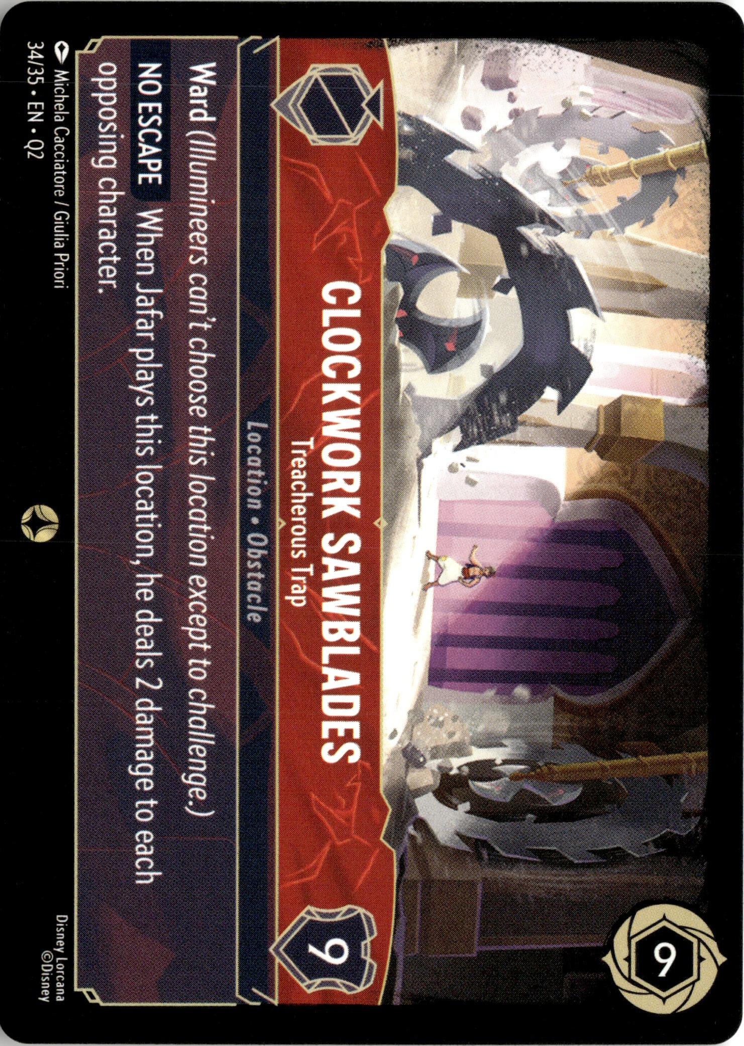 2025 Disney Lorcana En Q2 Clockwork Sawblades graded slab