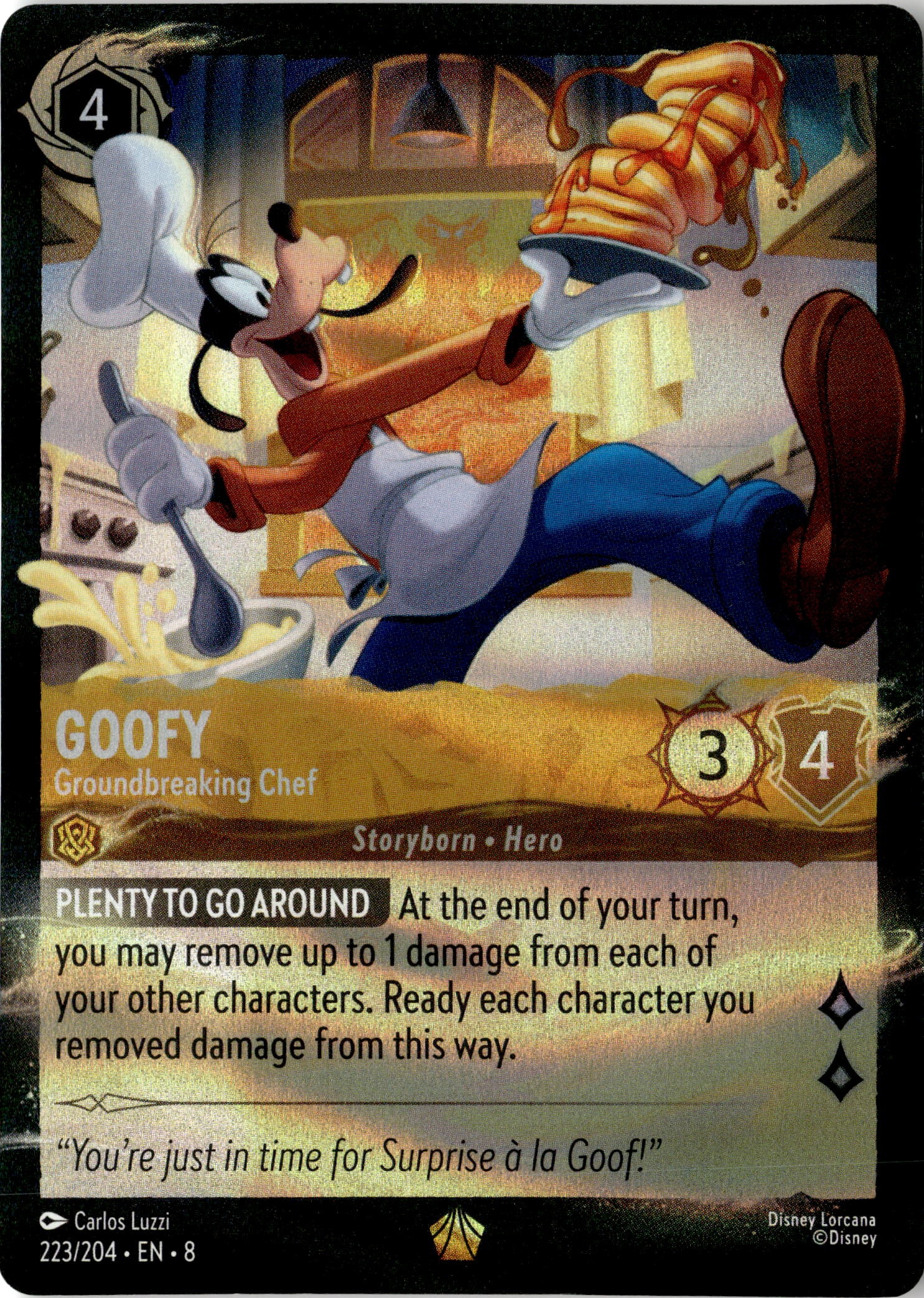 2025 Disney Lorcana En 8 Goofy graded slab