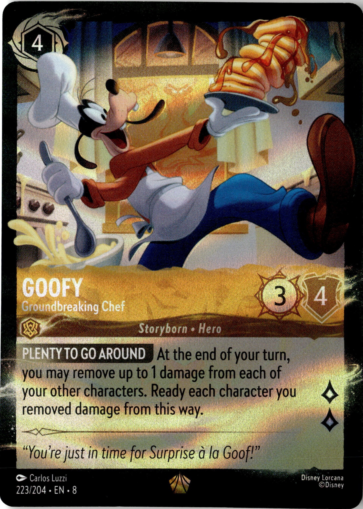 2025 Disney Lorcana En 8 Goofy graded slab