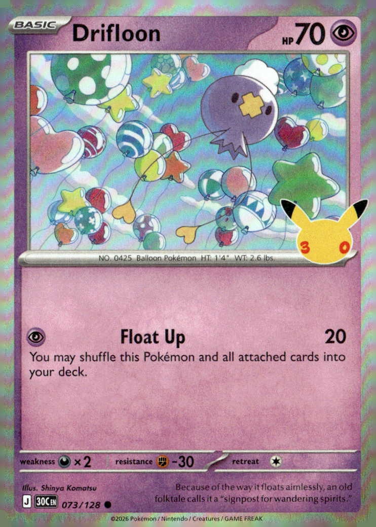 2026 Pokemon 30C En Drifloon graded slab