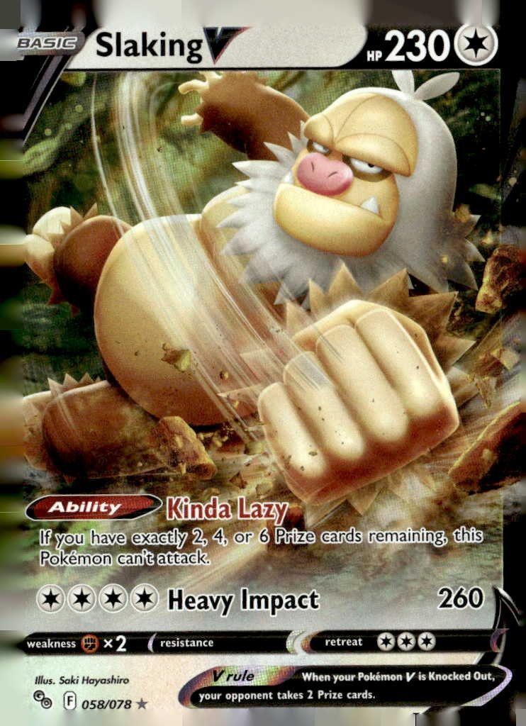 2022 Pokemon Swsh Slaking V graded slab