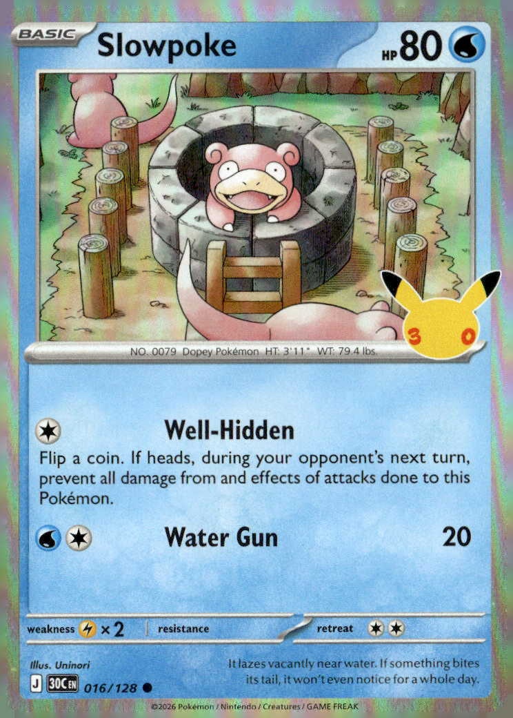 2026 Pokemon 30C En Slowpoke graded slab