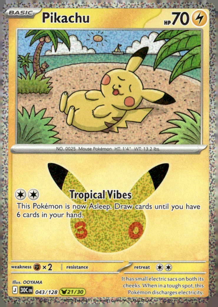 2026 Pokemon 30C En Pikachu graded slab