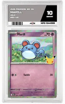 2026 POKEMON 30C EN HOLO #067/128 MARILL MPE 10 GEM/MT — graded card up for auction