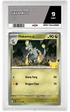 2026 POKEMON 30C EN HOLO #111/128 HAKAMO-O MPE 9 MINT — graded card up for auction