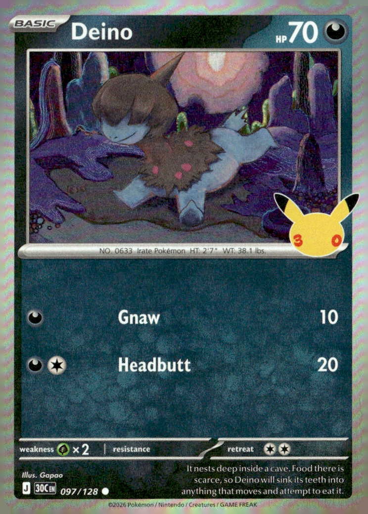 2026 Pokemon 30C En Deino graded slab