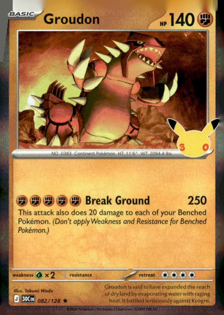 2026 Pokemon 30C En Groudon graded slab