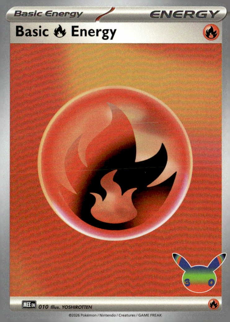 2026 Pokemon 30C En Basic Fire Energy graded slab