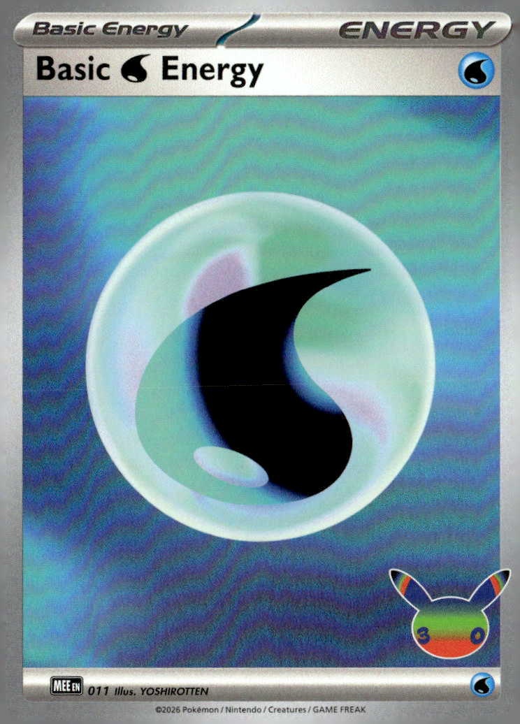 2026 Pokemon 30C En Basic Water Energy graded slab