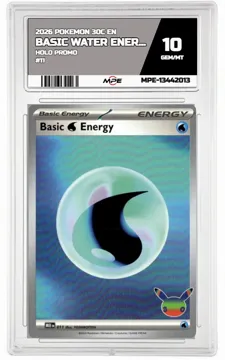 2026 POKEMON 30C EN HOLO PROMO #11 BASIC WATER ENERGY MPE 10 GEM/MT — graded card up for auction
