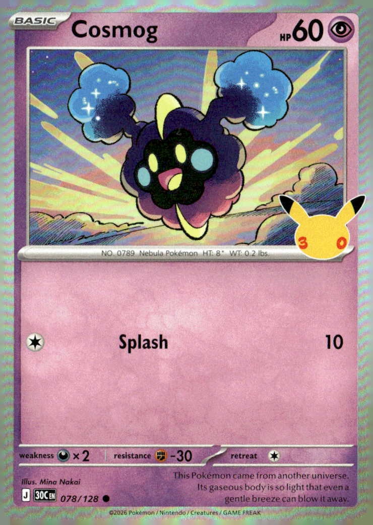 2026 Pokemon 30C En Cosmog graded slab