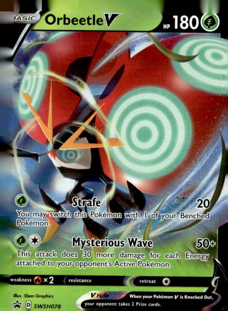 2020 Pokemon Swsh Orbeetle V graded slab