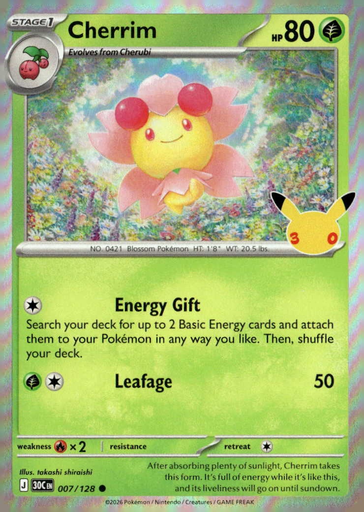 2026 Pokemon 30C En Cherrim graded slab