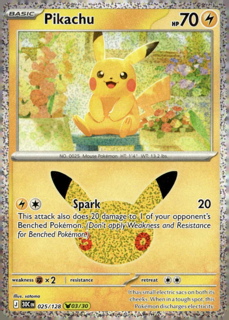 2026 Pokemon 30C En Pikachu graded slab