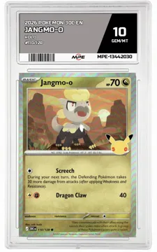 2026 POKEMON 30C EN HOLO #110/128 JANGMO-O MPE 10 GEM/MT — graded card up for auction