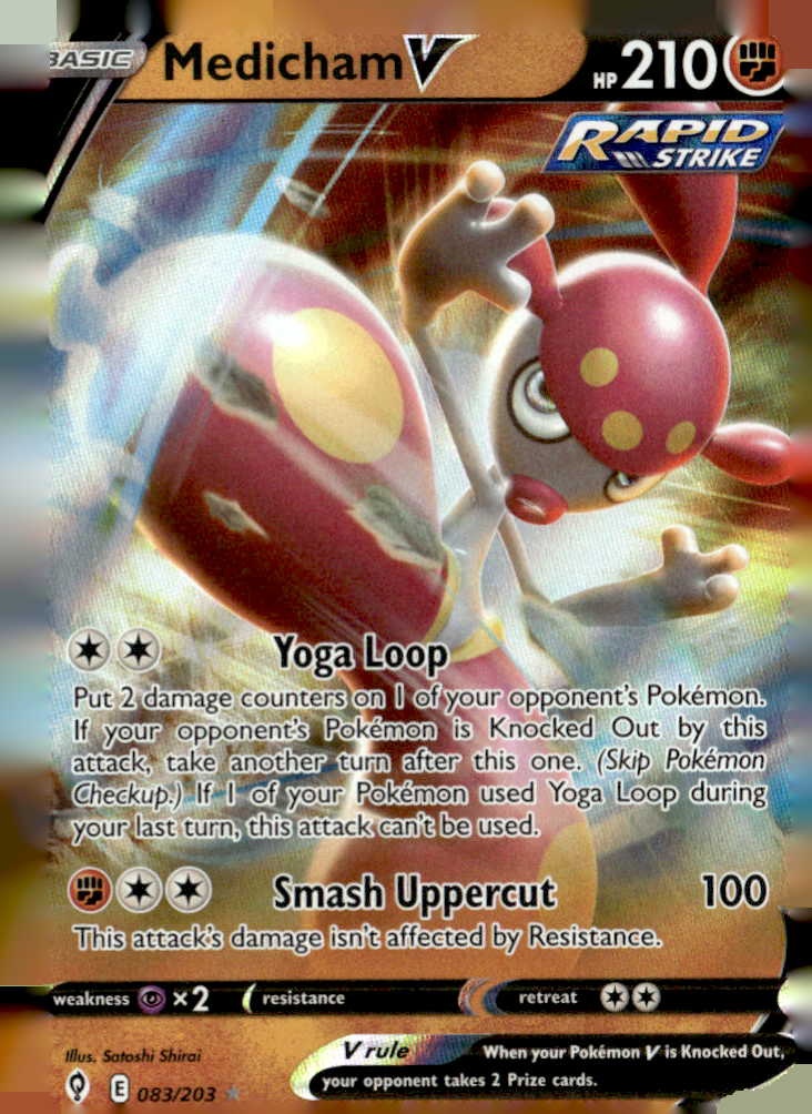 2021 Pokemon Swsh Medicham V graded slab
