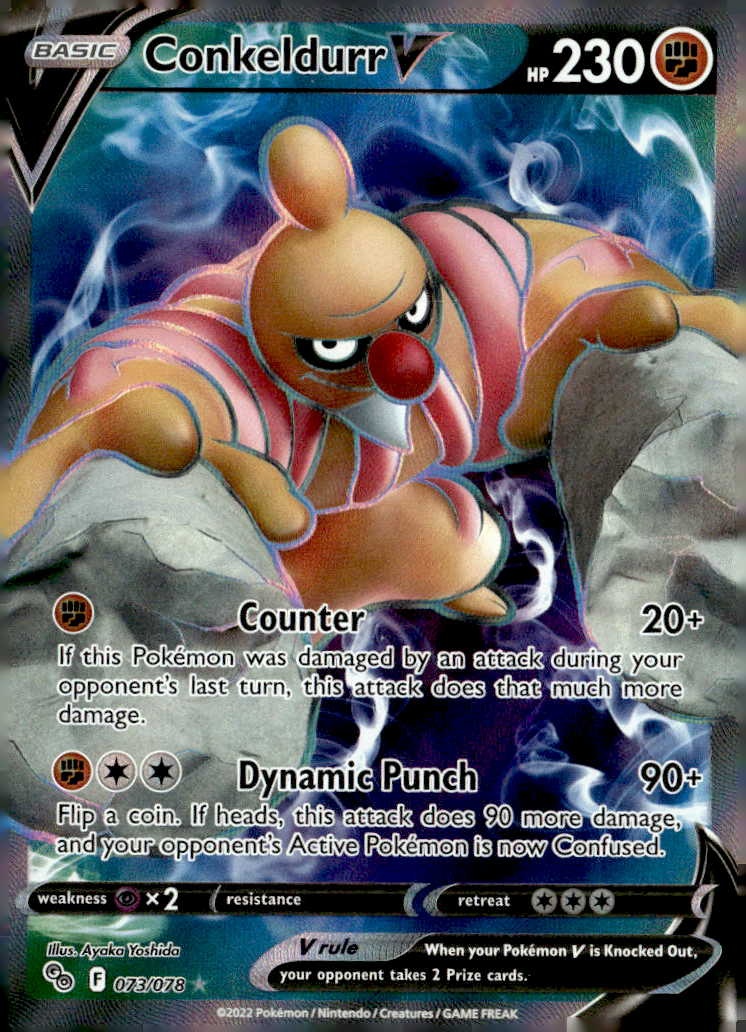2022 Pokemon Swsh Conkeldurr V graded slab