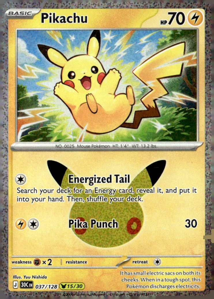 2026 Pokemon 30C En Pikachu graded slab