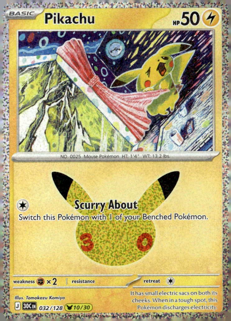 2026 Pokemon 30C En Pikachu graded slab