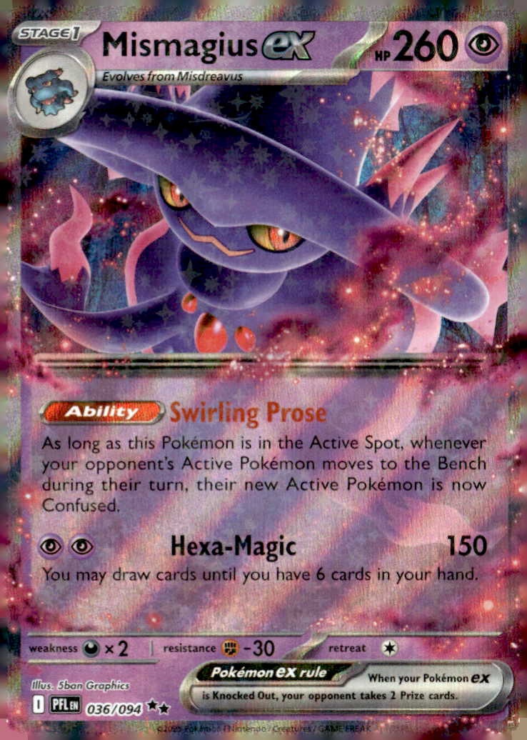 2025 Pokemon Mega Evolution Mismagius EX graded slab