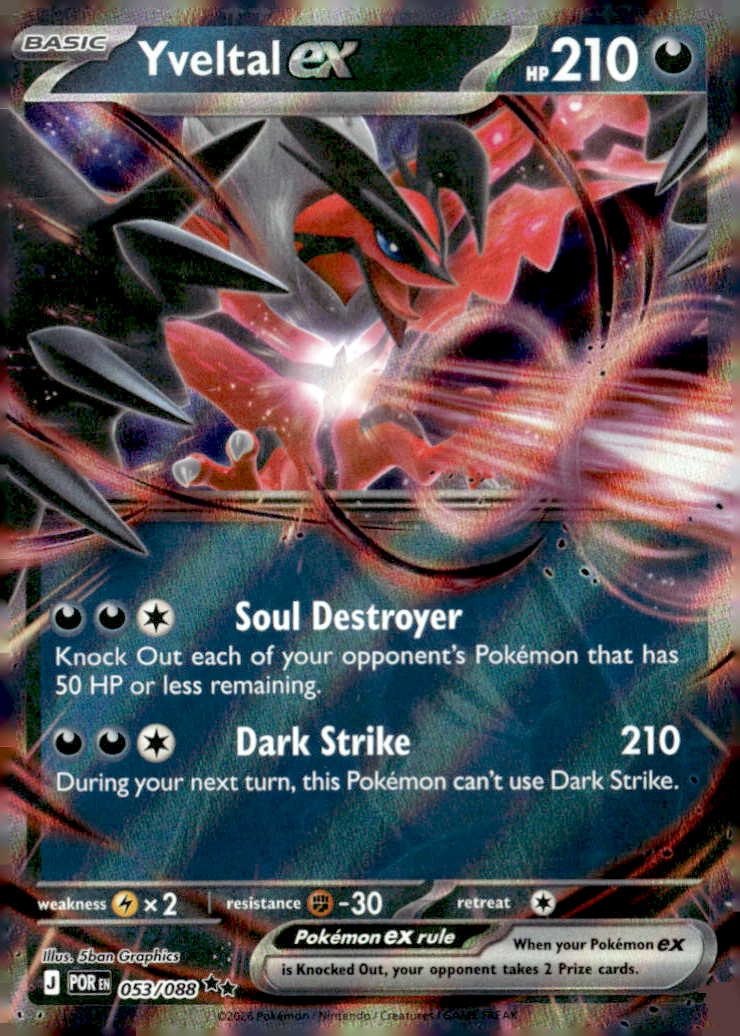 2026 Pokemon Mega Evolution Yveltal EX graded slab