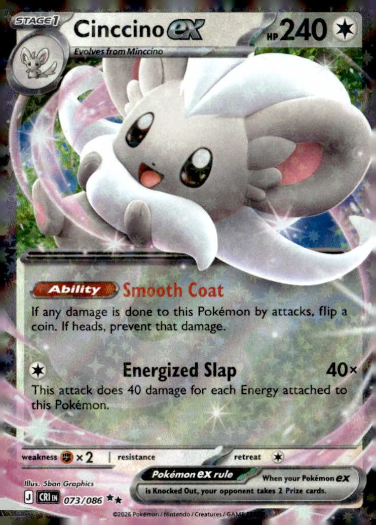 2026 Pokemon Mega Evolution Cinccino EX graded slab