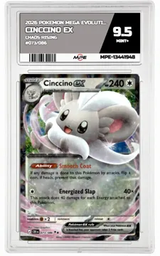 2026 POKEMON MEGA EVOLUTION CHAOS RISING #073/086 Cinccino EX MPE 9.5 MINT+ — graded card up for auction